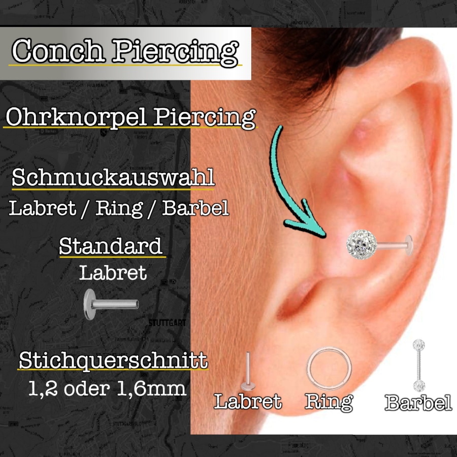 Conch Piercing benztown Piercing piercing stuttgart ohrknorpen Piercing homepage