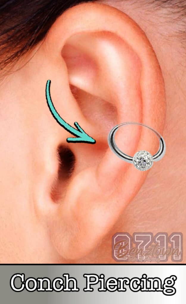 Conch ring Piercing benztown 0711piercing piercingstudio benztownpiercing
