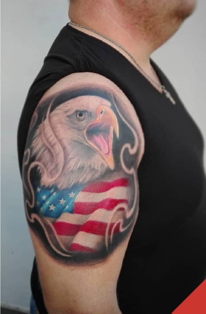 adler america starsandstrips ralistik tattoo Genny Tattoo Benztown Tattoostudio Stuttgart ink station 0711tattoo