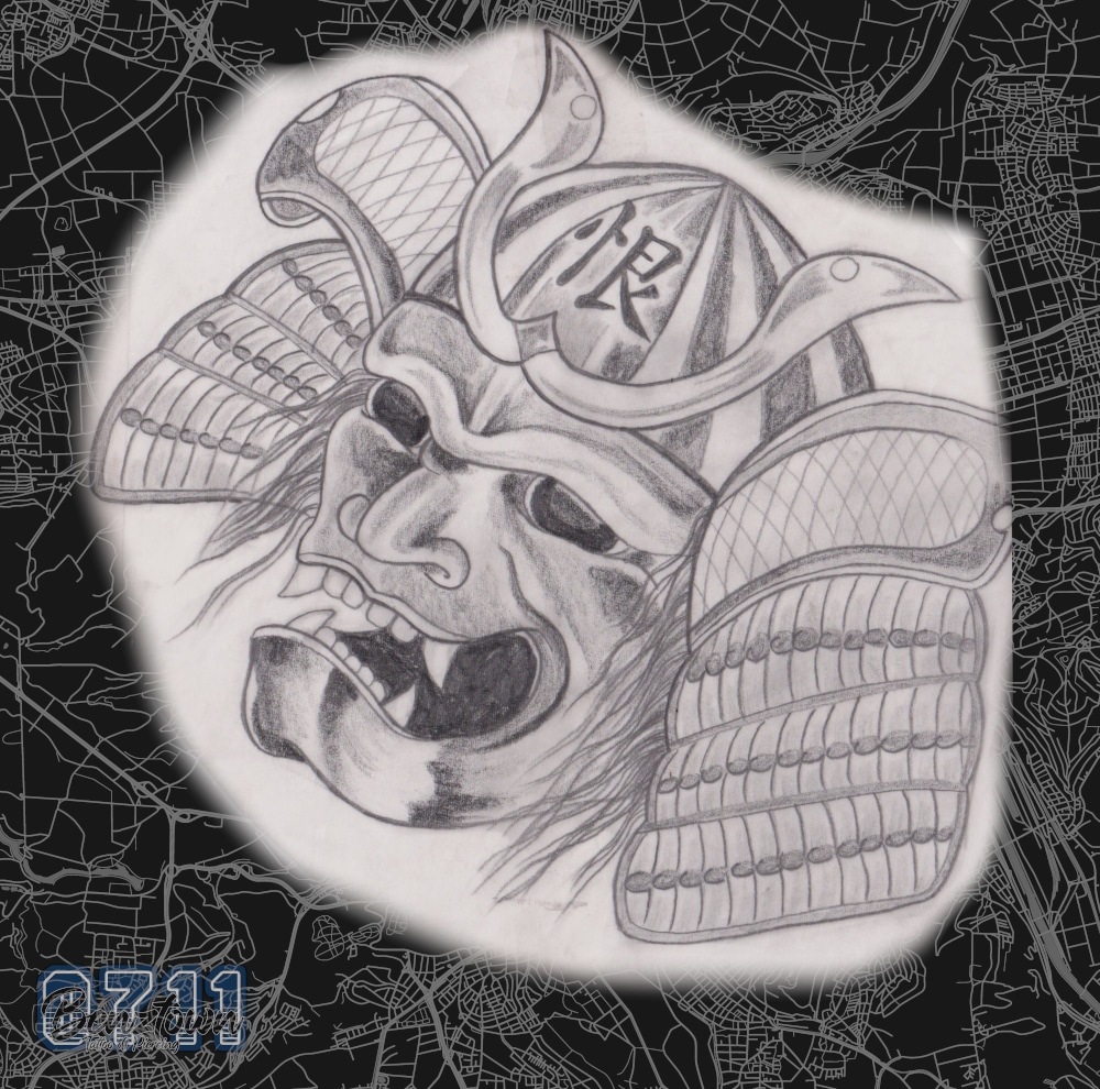 samurai maske-kabuto helm samurai tattoo benztown Tattoo piercing Asiatattoo tattoostudio 0711tattoo Stuttgart1 (1)