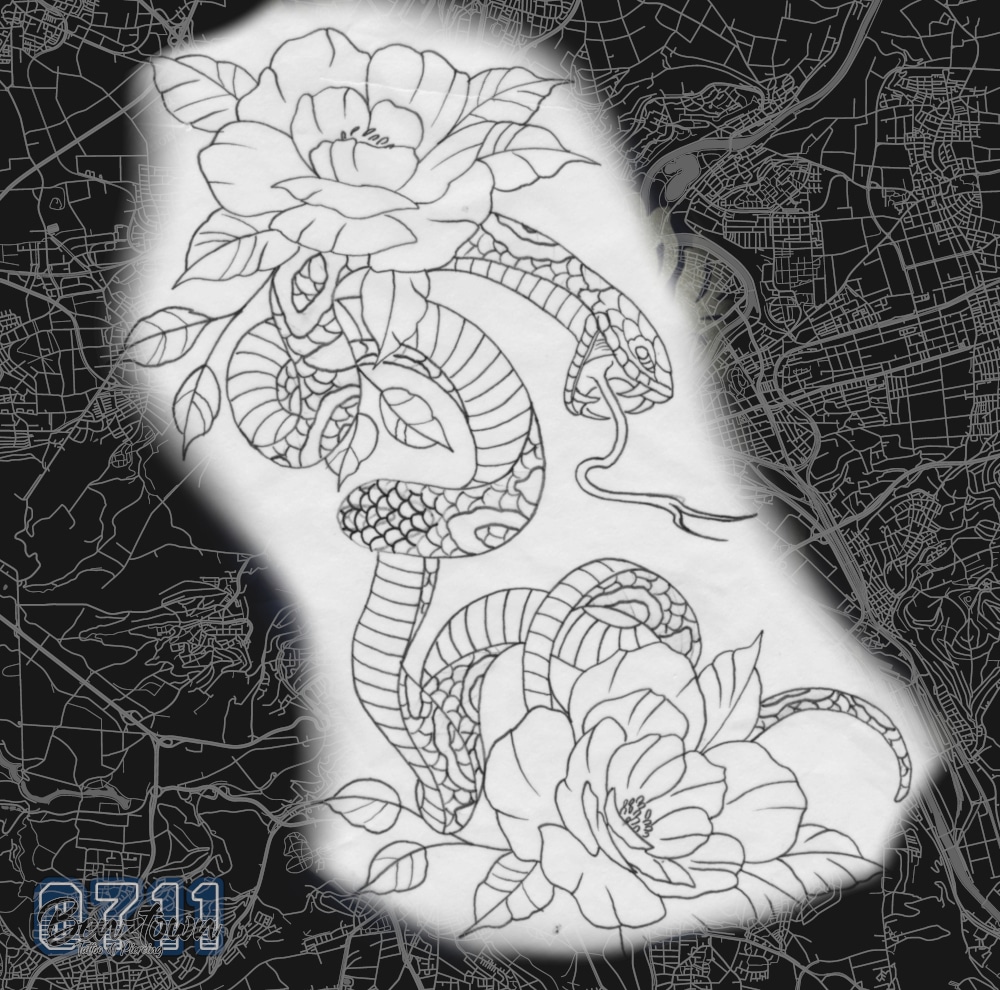 schlange snake hebi tattoo benztown Tattoo piercing Asiatattoo tattoostudio 0711tattoo Stuttgart pfingstrose (2)