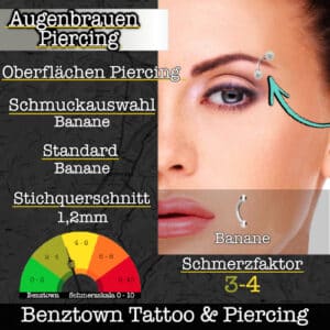 Augenbrauen Piercing surface Piercing Bentown Tattoo Piercing stuttgart ink station