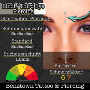 Bindi Third Eye Piercing Bentown Tattoo Piercing stuttgart ink station