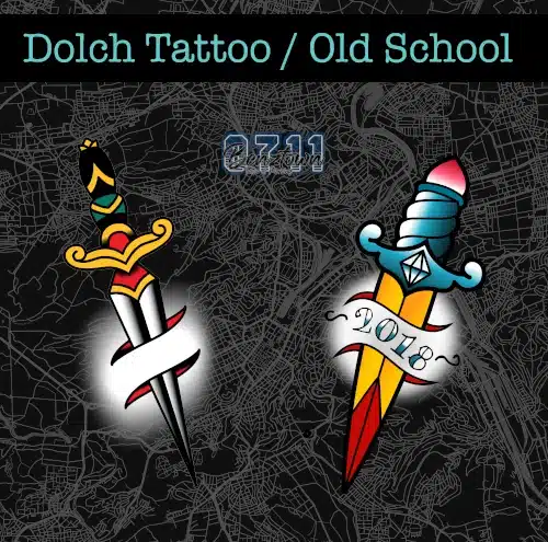 Dolch Tattoo oldschool tattoo benztown Tattoo piercing tattoostudio 0711tattoo Stuttgart