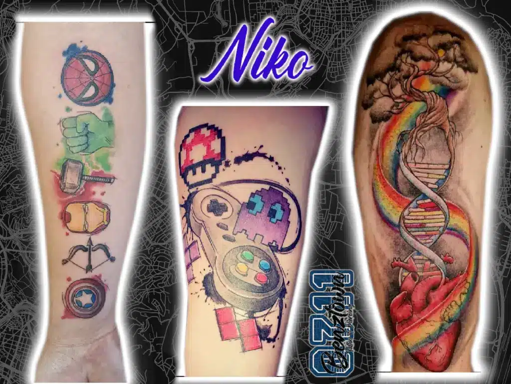 comic tattoo niko benztown tattoo ink station colored stuttgart 0711tattoo tattoos (6)