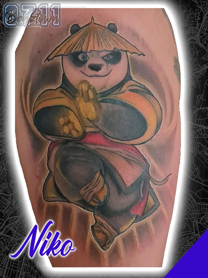 kungfu panda comic tattoo niko benztown tattoo ink station colored stuttgart 0711tattoo tattoos