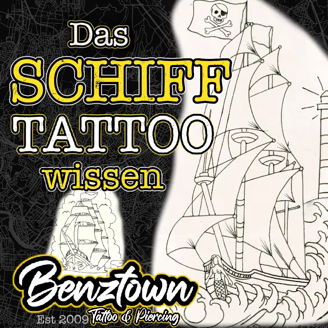 Böses Piratenschiff Tattoo